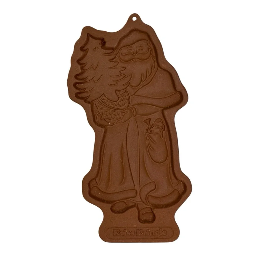 1991 Limited Longaberger Pottery Kriss Kringle Christmas Cookie Mold Santa Claus